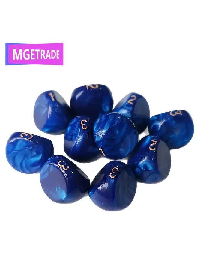 مجموعة خضراء من 12 حجرة نرد ثلاثية الجوانب مستديرة لألعاب الطاولة وألعاب تقمص الأدوار - Image 2