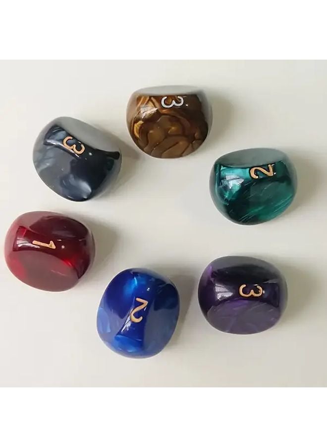 مجموعة خضراء من 12 حجرة نرد ثلاثية الجوانب مستديرة لألعاب الطاولة وألعاب تقمص الأدوار - Image 5