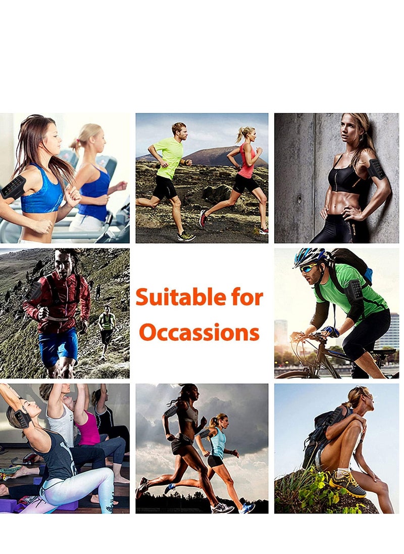 SYOSI - Running Phone Holder Sporting Cell Phone Armband for iPhone 15/14 Pro/ 14 Pro Max All Models up to 6.5" Phone Strap with Key pouch and Headphone slots Running Armband for Jogging Cycling Hiking - Image 1