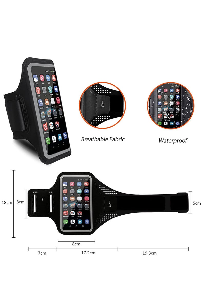 SYOSI - Running Phone Holder Sporting Cell Phone Armband for iPhone 15/14 Pro/ 14 Pro Max All Models up to 6.5" Phone Strap with Key pouch and Headphone slots Running Armband for Jogging Cycling Hiking - Image 1