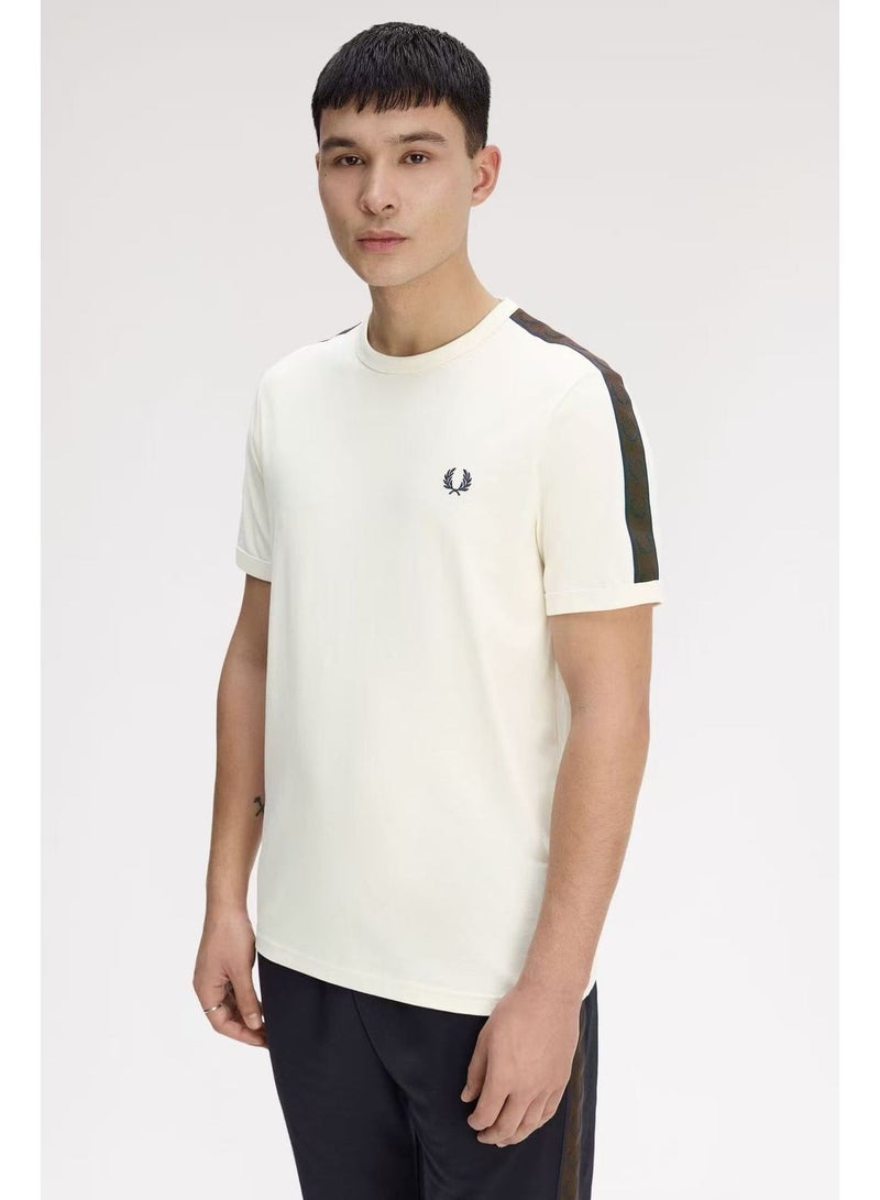 FRED PERRY Men's Short-Sleeve T-Shirt, Minimalist Casual Color-Blocking Trim Half-Sleeve Top - Image 1