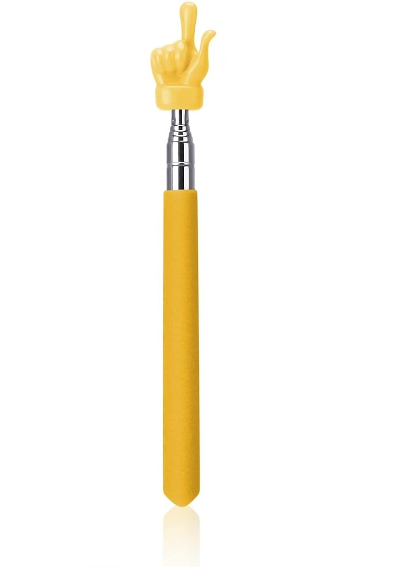 AIKESIWAY Teacher Pointer Sticks FingerPointer for ClassroomTelescoping Hand Pointer Retractable Classroom Pointer Fingers for Elementary School Kindergarten TeacherClassroom Supplies 1 PCS Yellow - Image 2