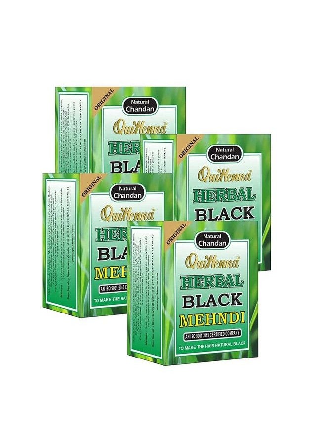 byPurenaturals Quikhenna Herbal Black Kali Mehndi For Men And Women ; 65Gm (Pack Of 4) ; For All Skin Types ; 100% Grey Coverage ; Long Lasting Color  - Image 2