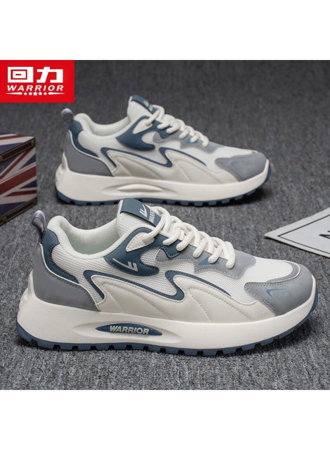 Warrior Men's Sneakers Summer Casual Comfortable Low-top Breathable Shoes For Men Beige/grey/blue Size 41