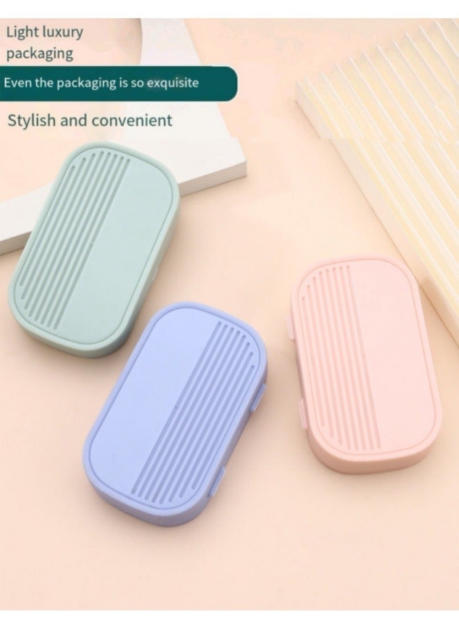 طقم مقصات أظافر 14 قطعة من الفولاذ المقاوم للصدأ طقم مانيكير مانيكير أظافر فن الأظافر أخضر - Image 2