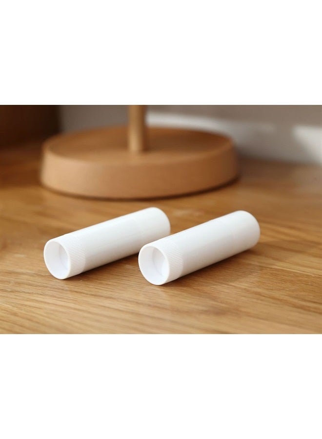 vipolish 50 PCS White Plastic Empty Lip Balm Tubes Containers DIY Lipstick Lip Salve Tubes Holder Dispenser for Travel Business Trip Camping Hiking