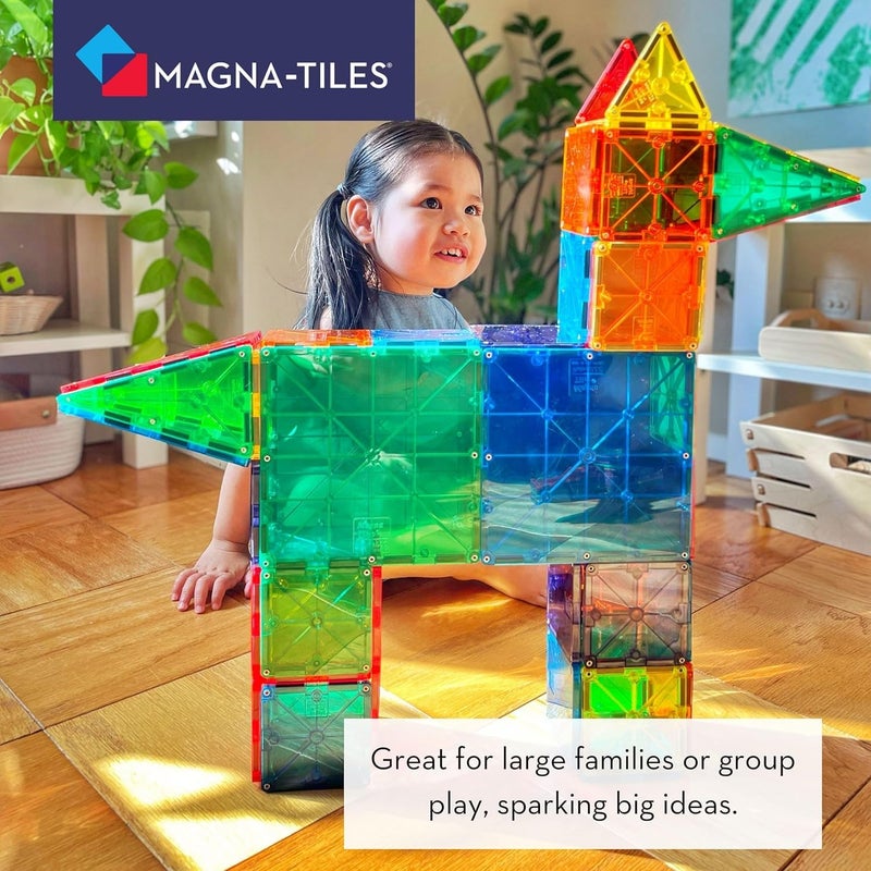 MAGNA-TILES Classic 100-Piece Magnetic Construction Set, The ORIGINAL Magnetic Building Brand - Image 5