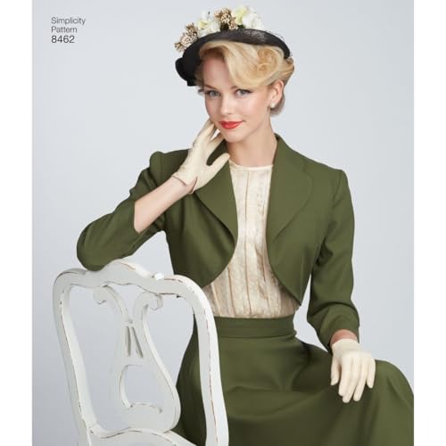 Simplicity US8462U5 1940's Fashion Women's Vintage Blouse, Bolero, and Skirt Sewing Patterns, Sizes 16-24 - Image 3