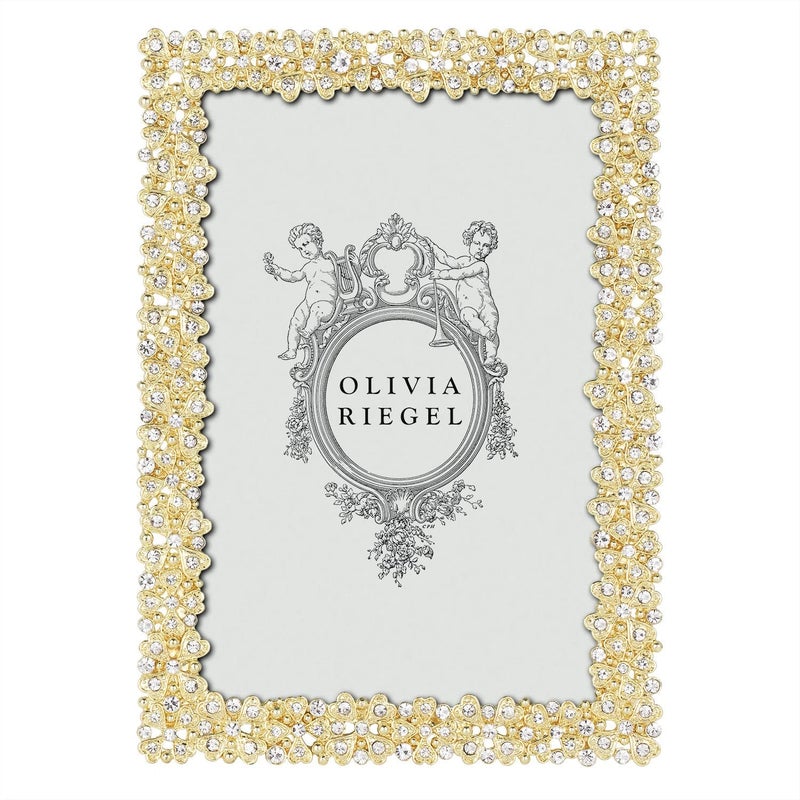 Gold Evie Austrian Crystal 4x6 Frame by Olivia Riegel - 4x6