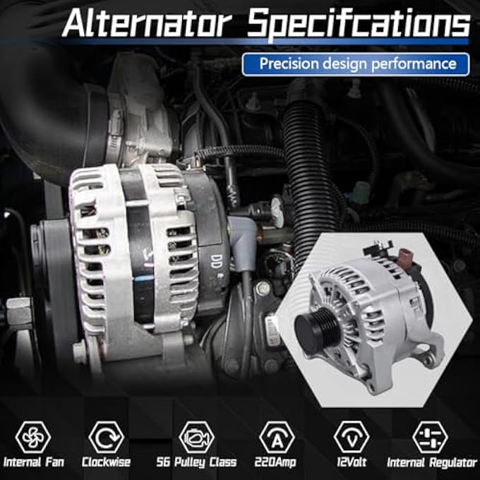 AUTOTOP Alternator 110 A 12 V FIT Nissan Sentra 1.8 L L4 (2013~2019) Clockwise, 6-Groove 50 mm Pulley, Direct Replacement for 23100-3SH2B / 231003SH2B / 11673 / AVA0169 - Image 4