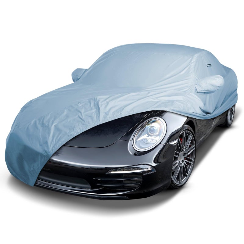 غطاء سيارة مخصص iCarCover لسيارة بورش 911 من 1999 إلى 2024 مقاوم للماء لجميع الأحوال الجوية، حماية من المطر والثلج والأشعة فوق البنفسجية، غطاء خارجي كامل للسيارة مع حزام