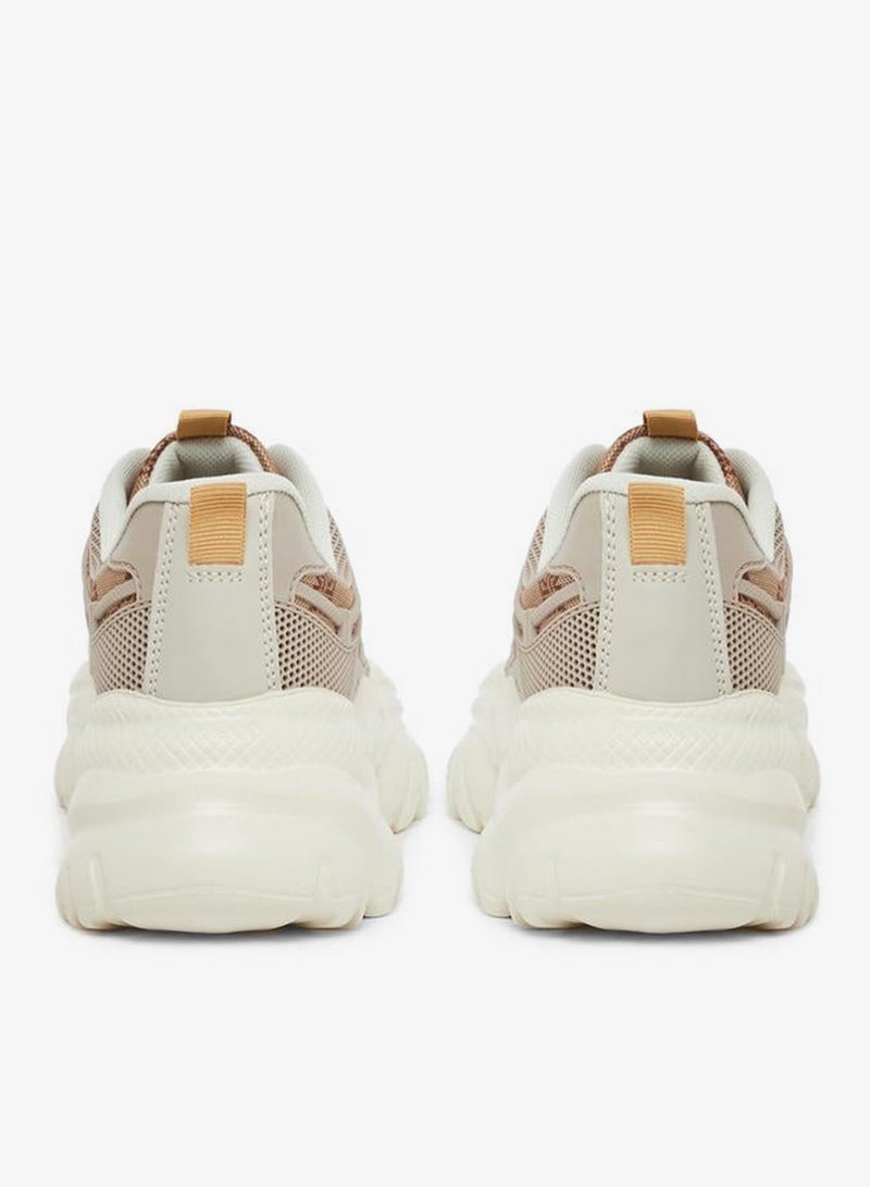 Styli Active Embroidered Lace Up Chunky Sole Sneakers - Image 4