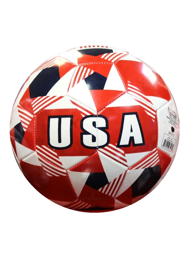 Kole High Quality USA Prism Pattern Soccer Ball Red and White Size 5 AC278