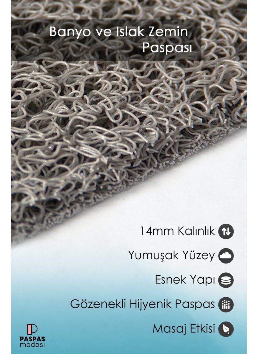 Paspas Yap - Make a Doormat Seashell Bath Mat Non-Slip Base Soft Flexible Doormat Wet Floor Hygienic Doormat (40X60 Cm) - Image 1
