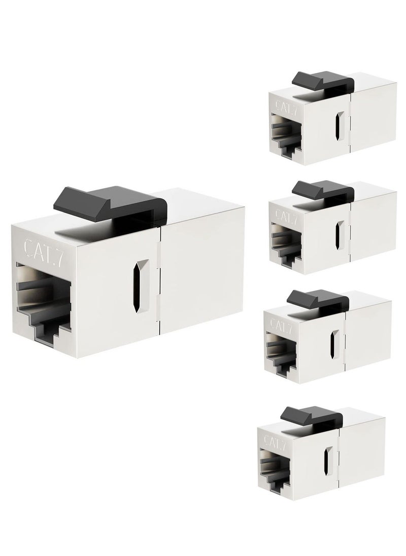 Generic CAT7 Coupler RJ45 Keystone Shielded Coupler, Ethernet Coupler, Female to Female Keystone Jack，STP Keystone Insert for Cat7/Cat6a/cat6/cat5e Cable (5 Pack)  - Image 1