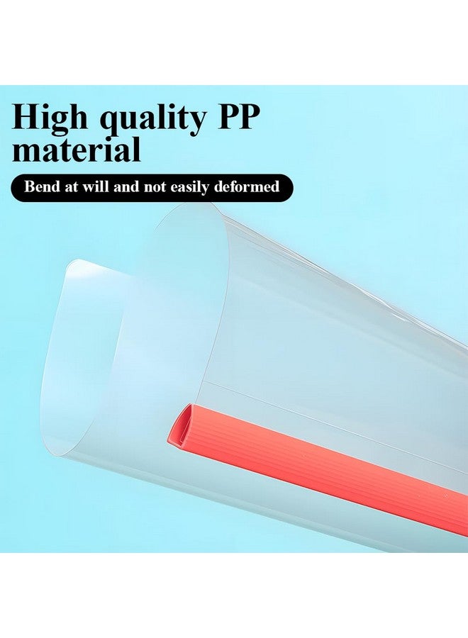 ام اند جي 10 عبوات من أغطية التقارير مع شريط منزلق، أغطية تقارير شفافة مقاس 5 مم للورق بحجم A4 وحجم Letter بسعة 35 ورقة، مجلد ملفات العرض التقديمي، مجلد مستندات للمكتب المدرسي (شريط منزلق ملون) - Image 5