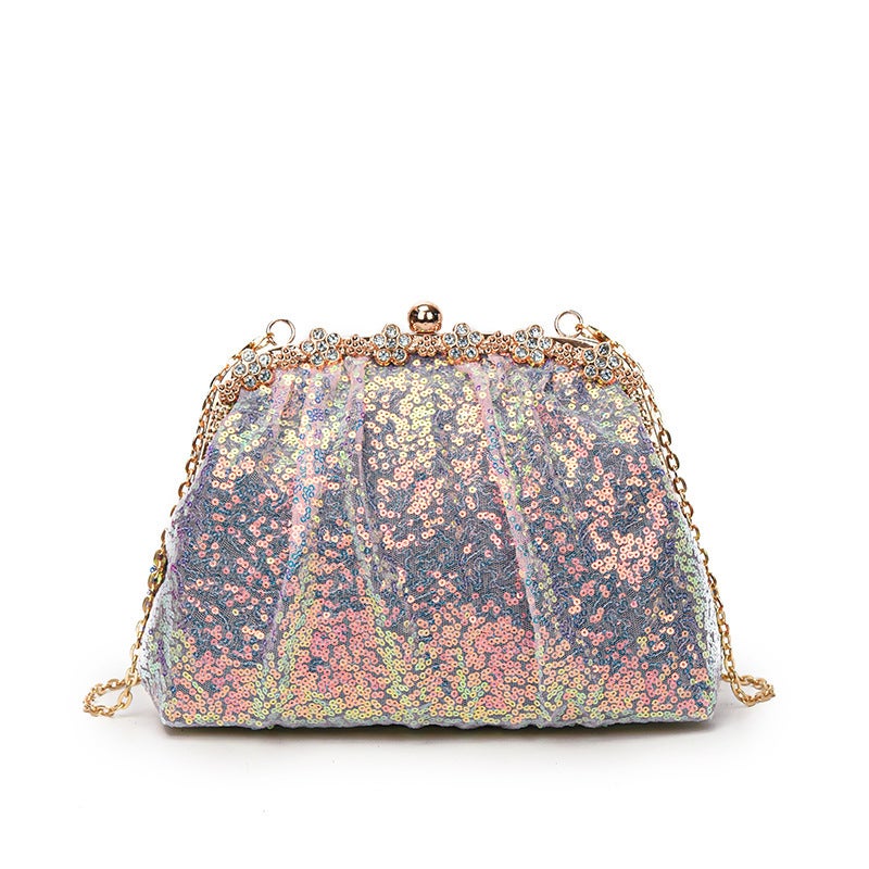 New Track Fashion Women'S Evening Bag High-End Niche Design Pleated Chain Bag Crossbody Bag Evening Dress Bag - Image 1