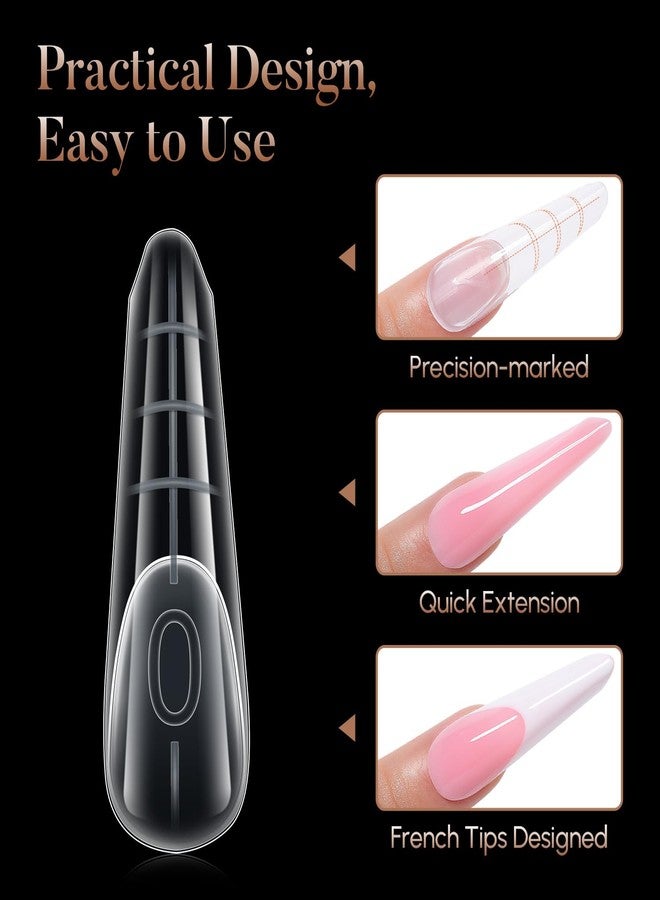 Nicedeco Poly Extension Gel Dual Nail Forms, 120pcs Nail Molds for Builder Extension, 5 Style 12 Size Dual Forms for Gel Nail Tips Nail Art Design Salon DIY Kit 1 - Image 4