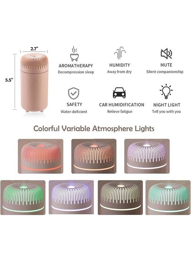 Bukela Car Air Freshener Diffuser, USB Plug-in 100ml Mini Humidifier Essential Oil Diffuser Car Air Freshener Aromatherapy Diffuser(Pink) - Image 5
