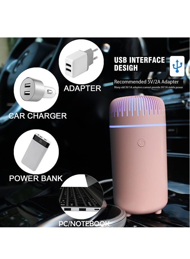 Bukela Car Air Freshener Diffuser, USB Plug-in 100ml Mini Humidifier Essential Oil Diffuser Car Air Freshener Aromatherapy Diffuser(Pink) - Image 3