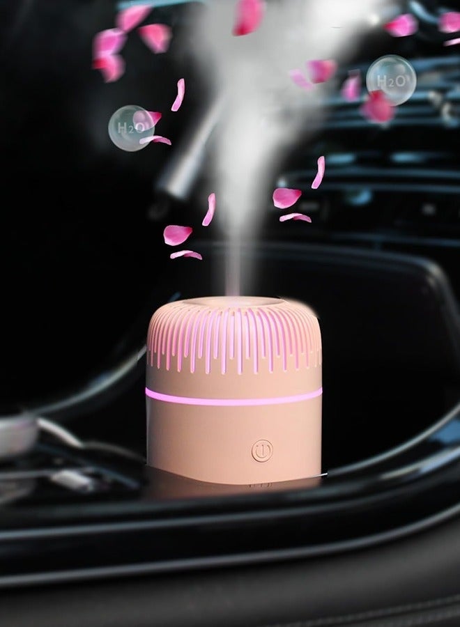 Bukela Car Air Freshener Diffuser, USB Plug-in 100ml Mini Humidifier Essential Oil Diffuser Car Air Freshener Aromatherapy Diffuser(Pink) - Image 1