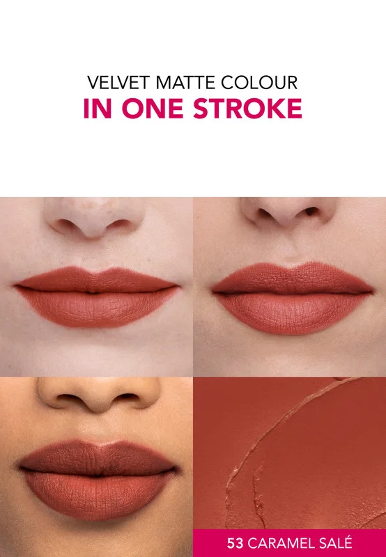 BOURJOIS PARIS Rouge Velvet The Lipstick - 53 - Caramel Salé, 2.4 g