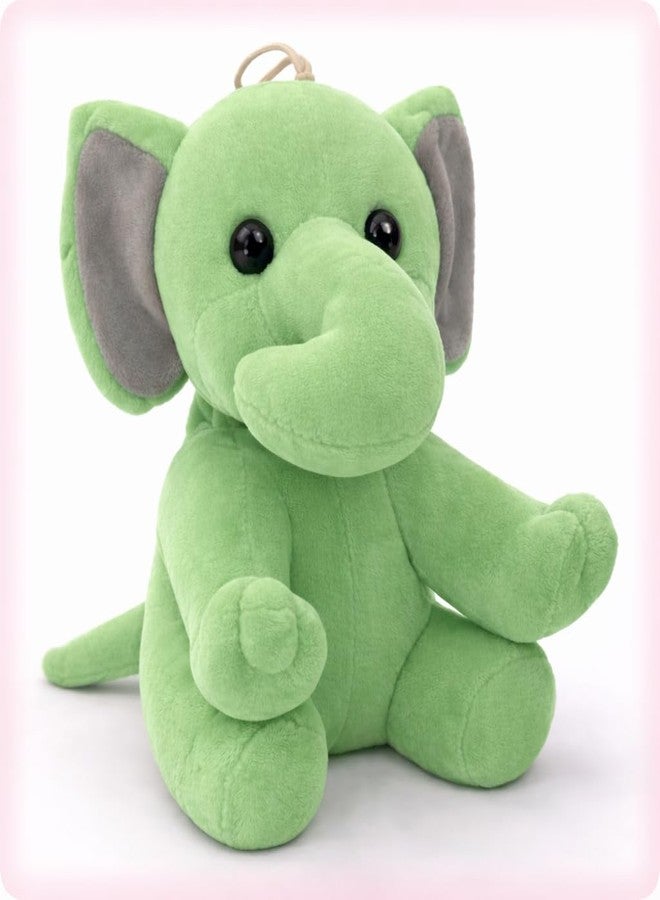 Aruvia Baby Elephant Soft Toy Plush (20 cm) Green | Cute Sitting Stuffed Elephant Toy | Super Soft Cuddle Plush for Kids & Babies | Gift for Boys Girls | Nursery Décor - Image 1