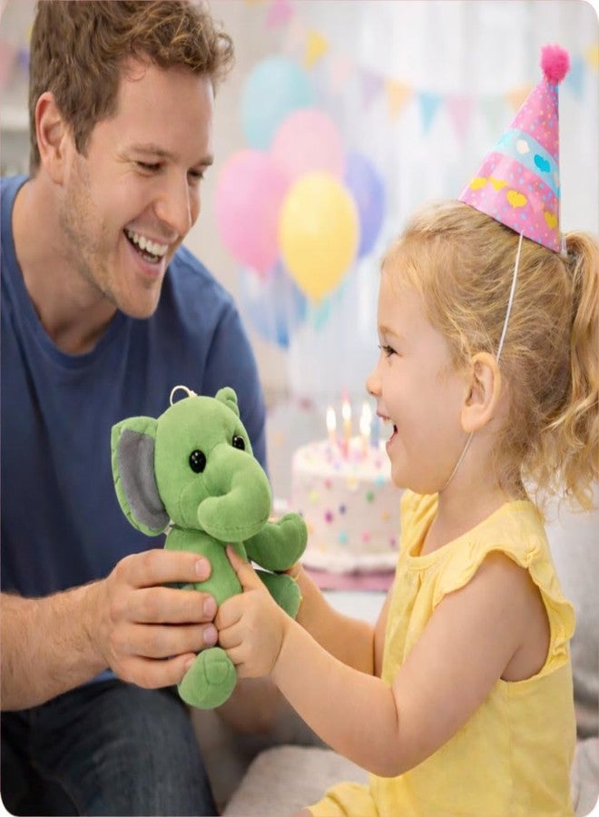 Aruvia Baby Elephant Soft Toy Plush (20 cm) Green | Cute Sitting Stuffed Elephant Toy | Super Soft Cuddle Plush for Kids & Babies | Gift for Boys Girls | Nursery Décor - Image 2