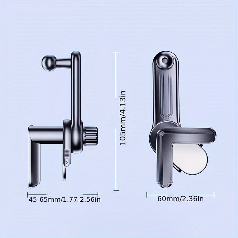 Car Navigation 360 Degree Rotating Extension Rod For Vehicle Air Outlet Car Phone Holder Black - Image 2