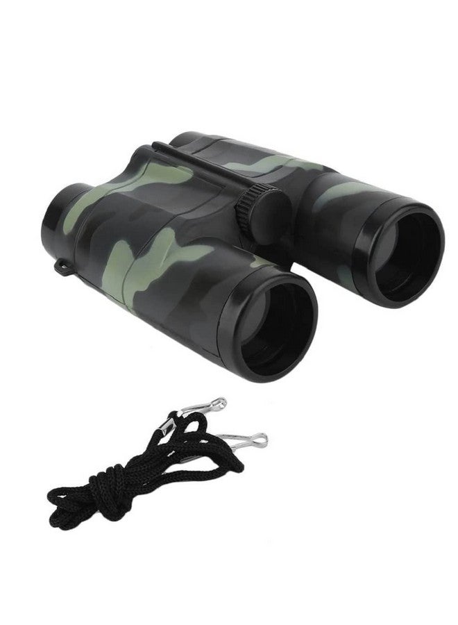 VGRASSP Compact and Portable Army Style Binoculars Toy for Kids - Birdwatching Outdoor Observing Sports - Easy Focus Spy Gear Telescopic Binocular Toy with Neck String - Image 1