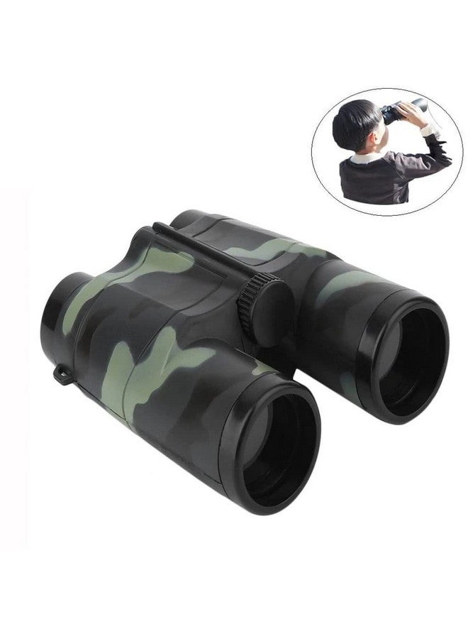 VGRASSP Compact and Portable Army Style Binoculars Toy for Kids - Birdwatching Outdoor Observing Sports - Easy Focus Spy Gear Telescopic Binocular Toy with Neck String - Image 4