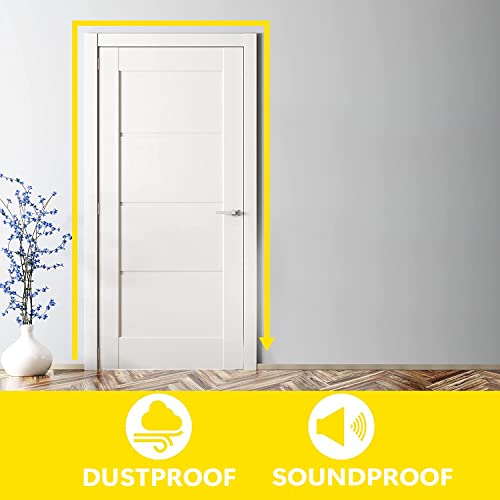 BLOSY White Weatherstripping 1/4" W x 1/8" T, Foam Seal Strip for Window Door, Adhesive Foam Insulation Tape Reduce Noise Dust Cold Air, 16FT Each x 3 Rolls - Image 4