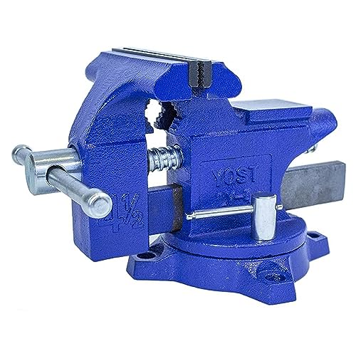 Yost Tools Yost Vises LV-4 Homeowner's Vise | 4.5 Inch Jaw Width with a 3 Inch Jaw Opening Home Vise | Secure Grip with Swivel Base | Blue - Image 1