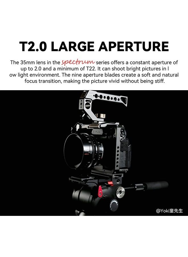 7artisans 35mm T2.0 Cine Lens Full Frame Large Aperture for Sony E-Mount  - Image 3