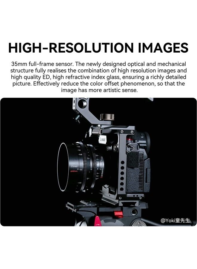 7artisans 35mm T2.0 Cine Lens Full Frame Large Aperture for Sony E-Mount  - Image 5