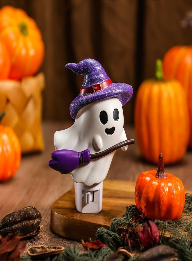 Kittmip Halloween Ghost Night Light Decorations White Funny Ghost Nightlight Plug into Wall UL Listed Spooky Lights with 360° Rotatable for Halloween Party Home Indoor Decorations - Image 5