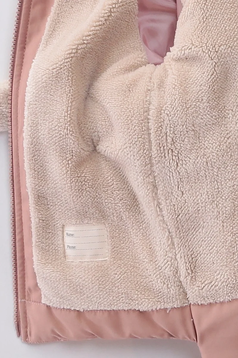 Podium Giyim Podium Clothing Special Design Trend Cute Baby Toy Rabbit Furry Soft Fabric Pocket Hooded Winter Coat