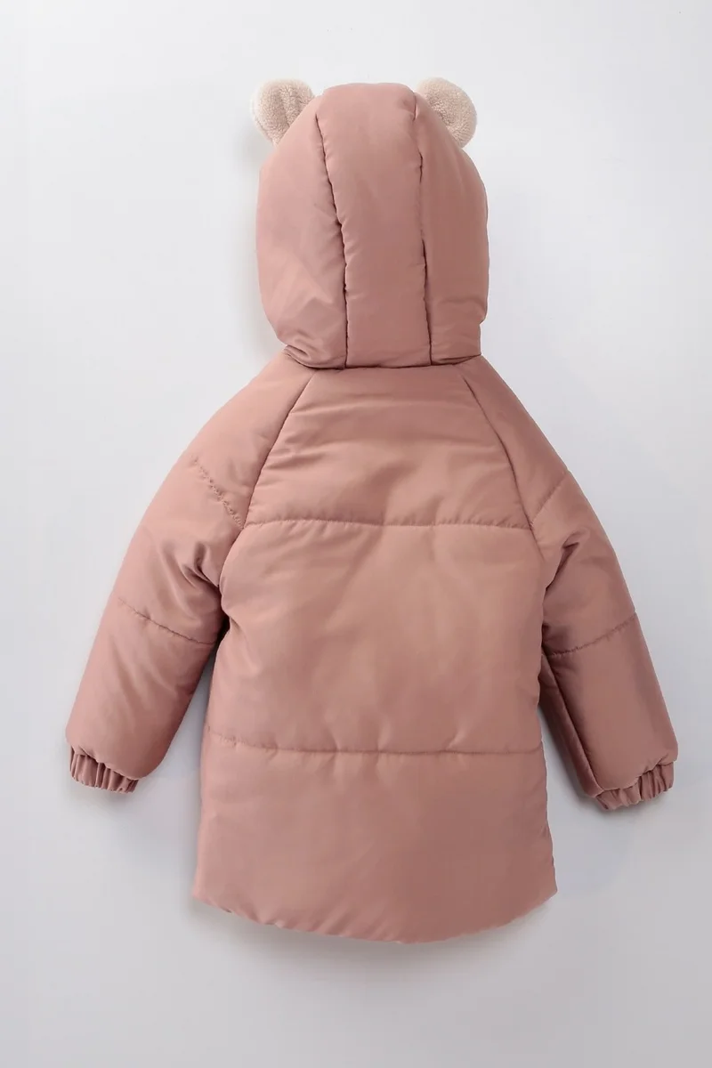 Podium Giyim Podium Clothing Special Design Trend Cute Baby Toy Rabbit Furry Soft Fabric Pocket Hooded Winter Coat