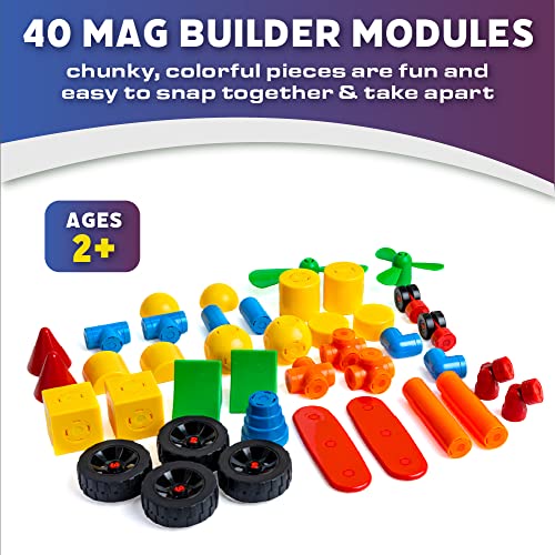 Popular Playthings Mag Builder Building Toy Play Set, 40 Pieces - Image 3