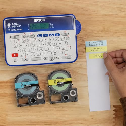 LABELWORKS Epson LW-K200PX-DBL Portable QWERTY Keyboard Label Maker for Home & Hobbies - Craft, Organize, and Personalize - Dark Blue Printer - Image 3