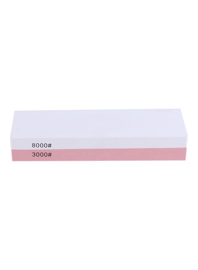 NIBEMINENT 3000/8000 Grit Double-Sided Sharpening Stone Pink/White 19.00 X 3.50 7.00cm - Image 2