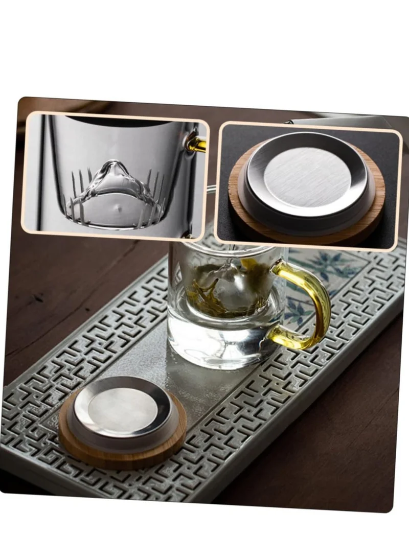 1Chase Borosilicate Glass Tea Cup with Mountain Shape Glass Infuser 500 Ml