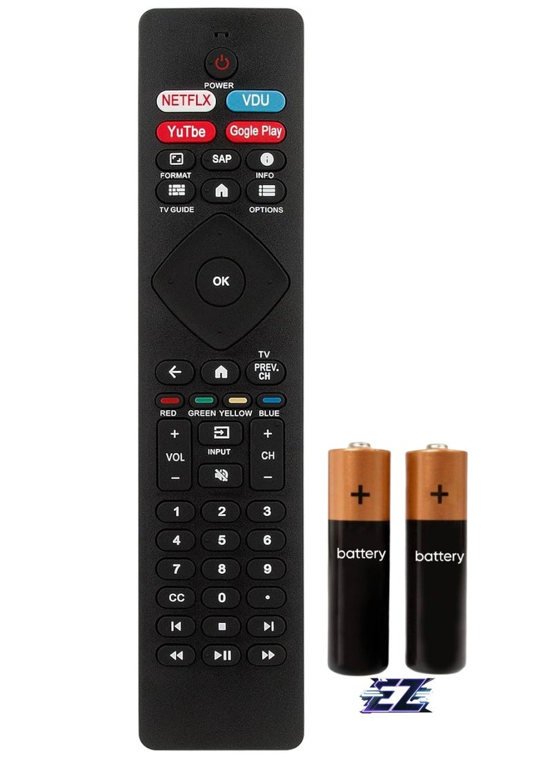 NH800UP RF402A-V14 IR Remote Control Fit for Philips Smart LED TV 65PFL5704/F7 75PFL5704/F7 43PFL5766/F7 50PFL5704/F7 55PFL5604/F7 55PFL5704/F7 65PFL5504/F7 32PFL5505/F7(NO Voice Search) with battery