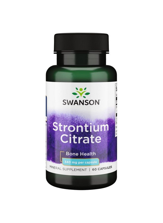 Swanson Strontium Citrate 340 Milligrams 60 Capsules - Image 1