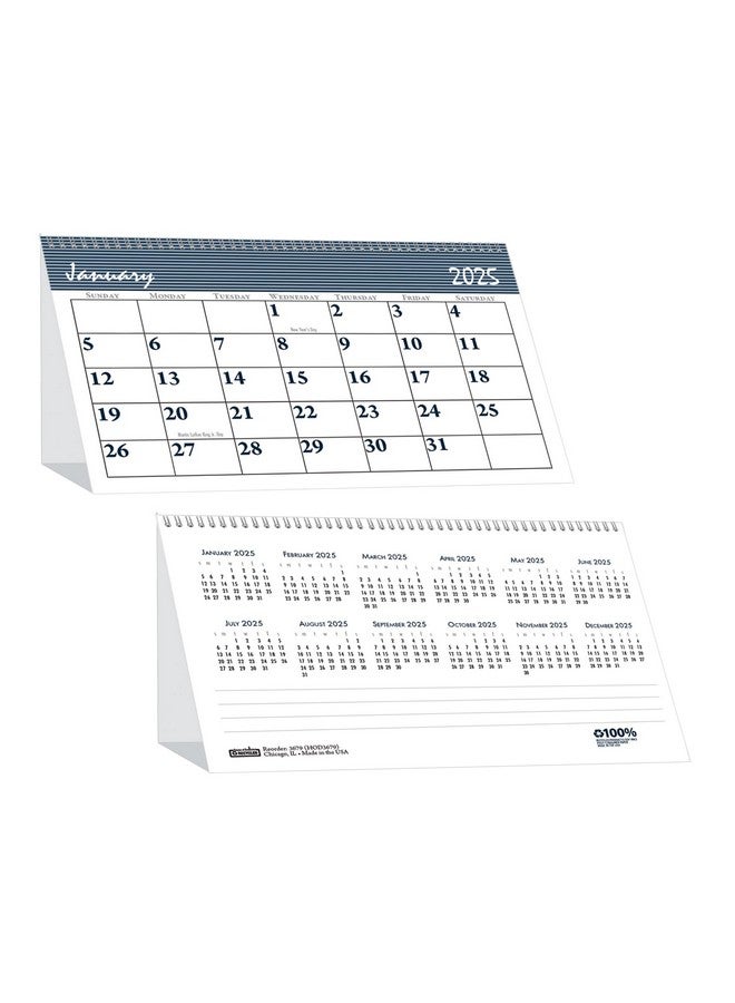 House of Doolittle Ittle Bar Harbor 7-Inch X 4.25-Inch Monthly Desk Calendar, White/Blue (3679-25) - Image 3