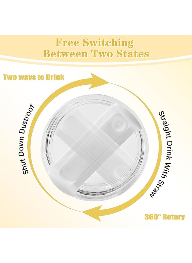 Tumbler Lids for Stanley Tumbler 40 oz 2 Pcs Reusable Spill  Proof Splash Resistant Replacement Lids Cover Fit for Stanley and other Tumbler 40 oz Pink/White - Image 3