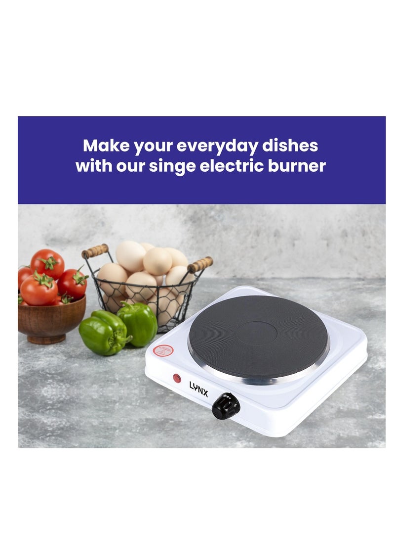 lynx Small Electric Single Burner – 1000W Stainless Steel, Lightweight & Portable, Overheat Protection, Adjustable Temperature Control with 5 Settings, Quick Heating, Safe for Any Place – LY-HP-6011 - Image 4