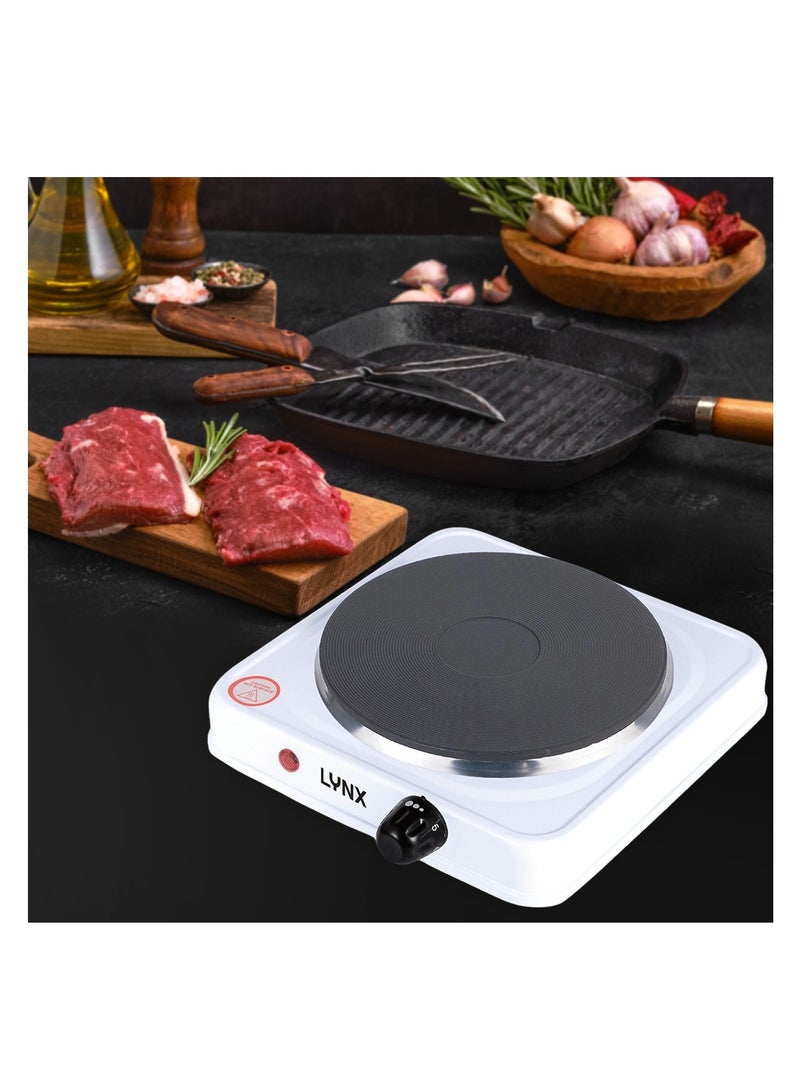 lynx Small Electric Single Burner – 1000W Stainless Steel, Lightweight & Portable, Overheat Protection, Adjustable Temperature Control with 5 Settings, Quick Heating, Safe for Any Place – LY-HP-6011 - Image 2