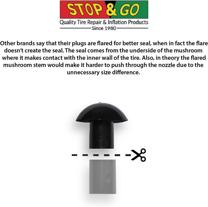 Stop & Go Mushroom Plug Tire Repair Kit - 50 Pack - Image 4
