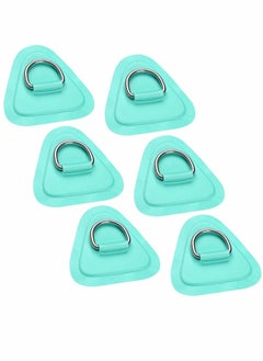 Stainless Steel D-Ring Patch for Inflatable Boat Kayak Dinghy SUP, PVC Stand-Up Paddleboard Canoe Rafting Accessories, NO Glue Included（ 6 Pack ）
